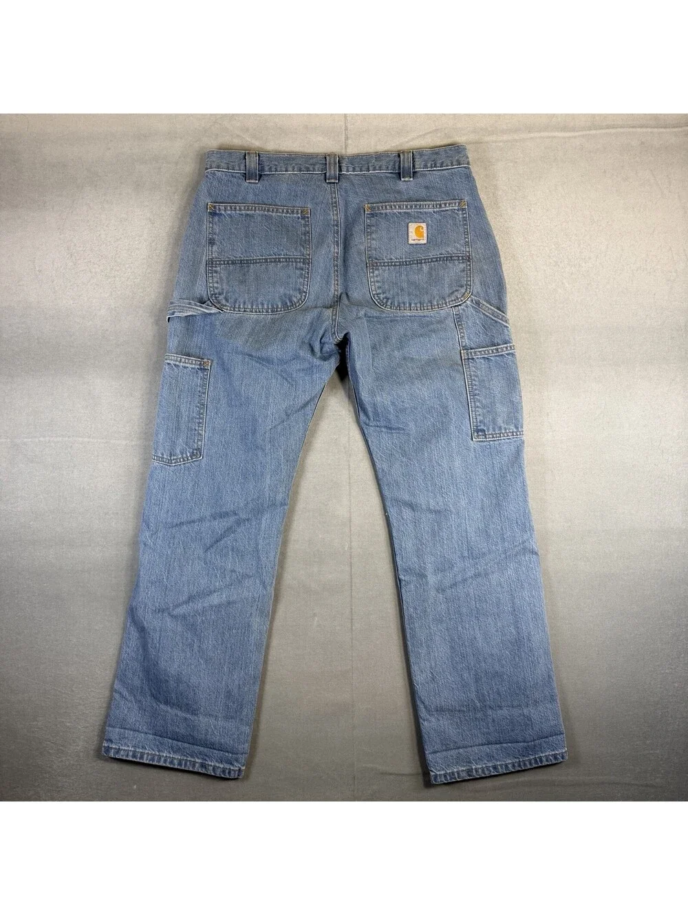 Carhartt Carpenter Jeans Mens 32x30  Blue Loose Straight Fit Light Wash Denim
